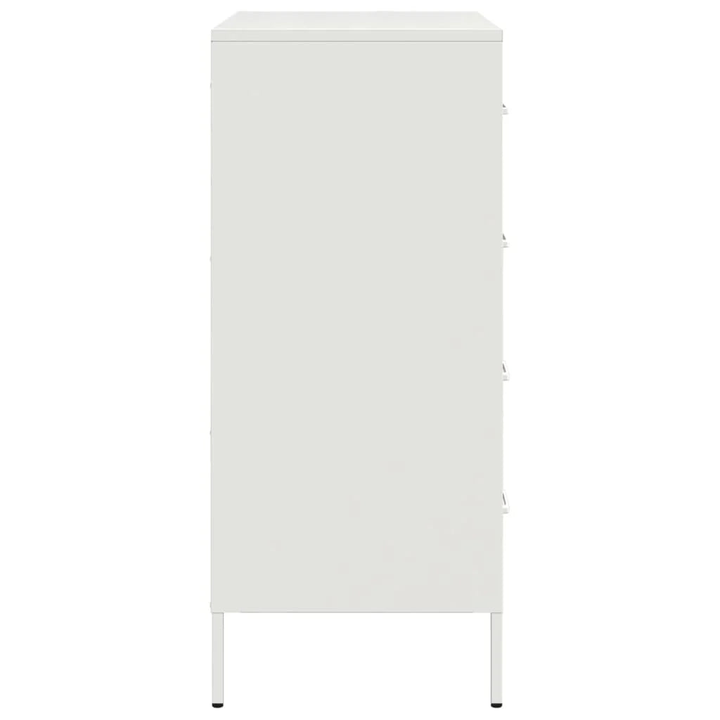 Buffet credenza cassettiera armadio mobile contenitore organizer per cucina soggiorno salotto 68 x 39 x 89 cm acciaio bianco 02_0030394