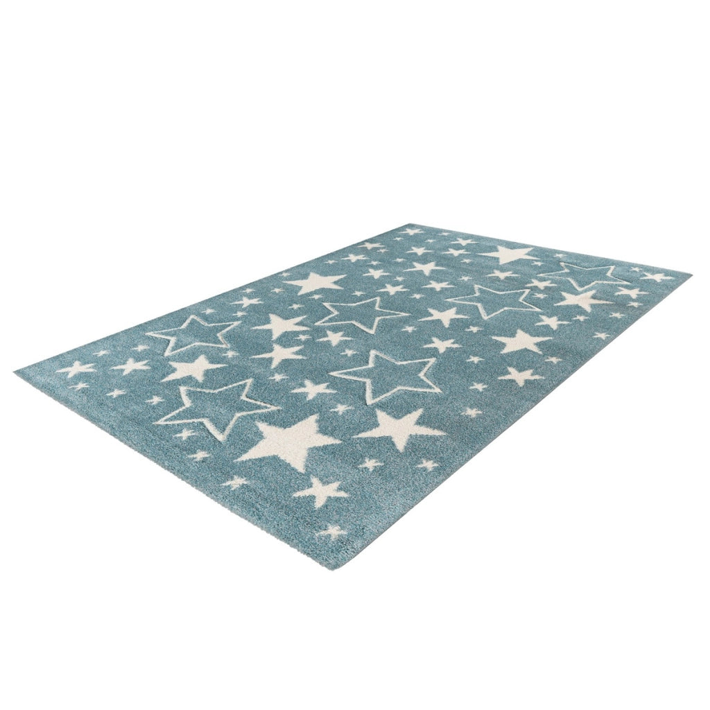 Tappeto per cameretta Amigo con stelle 3D in azzurro