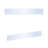 Battisedia in Metacrilato 100x14x0,3 cm - Kit da 5 pz. - Trasparente - Protezione Elegante e Robusta per Uffici e Sale d'Attesa