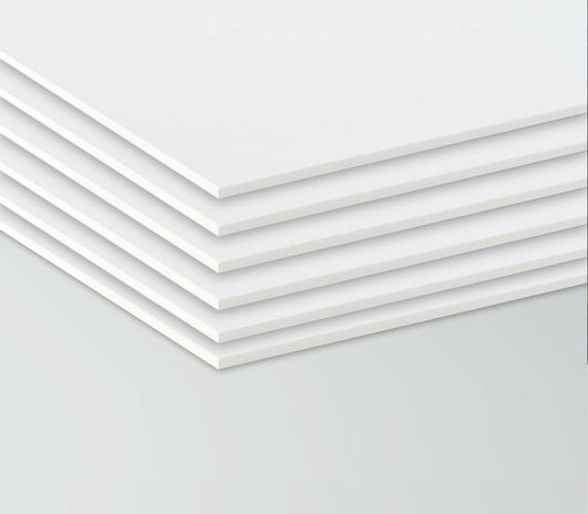 Kit da 6 pezzi pannelli in forex spessore 5 mm misura 40x30 cm Colore: bianco