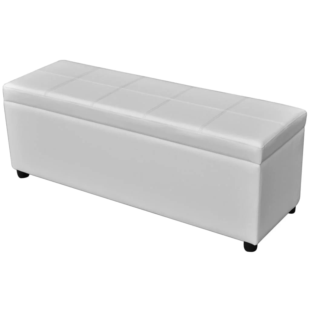 Panca contenitore lunga 116 x 39 x 44 cm legno bianco 02_0010913