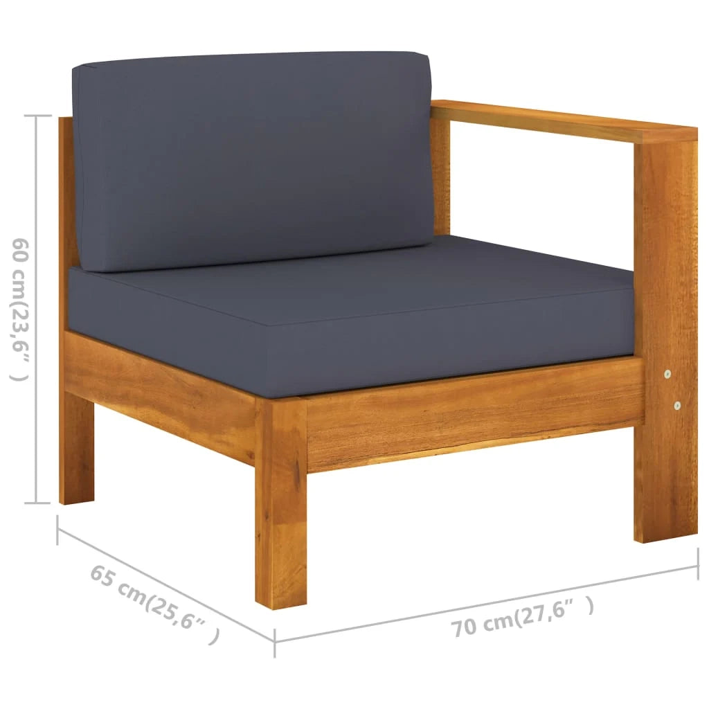 Set di mobili da giardino per esterni 8 pezzi con cuscini legno di acacia grigio scuro 02_0017593