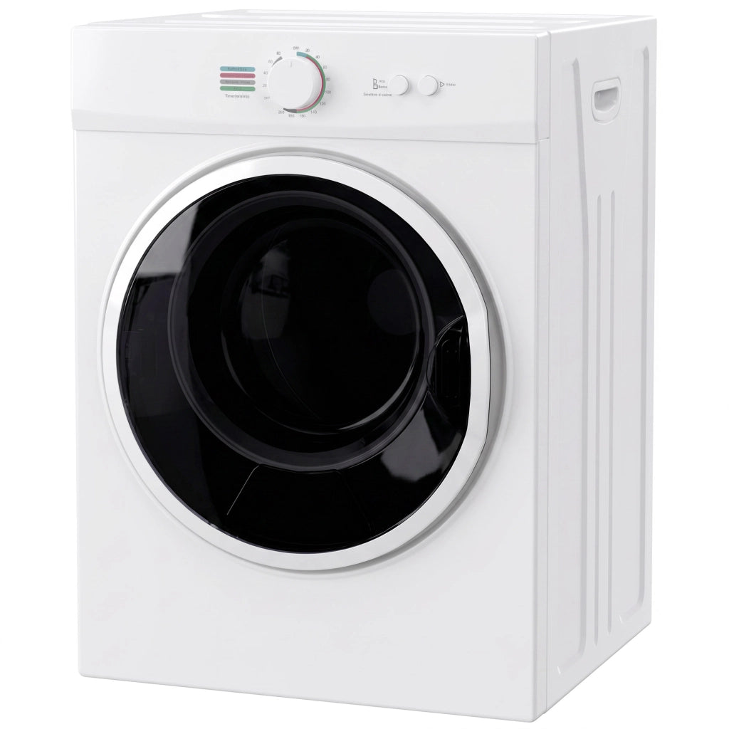 Mini Asciugatrice da 3kg, 1020W con Riscaldamento PTC e Timer, 49x47x70 cm, Bianco