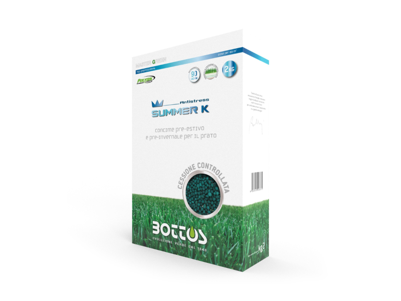Fertilizzante Summer K 2Kg o 10Kg Bottos antistress per prato estivo - 2 Kg
