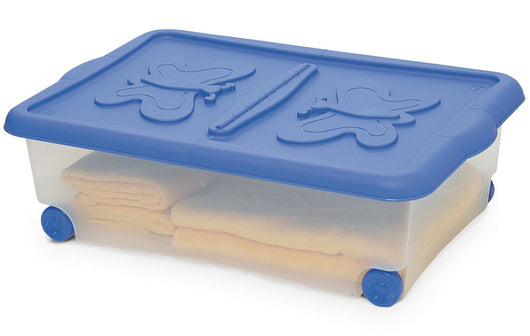 contenitore con ruote e coperchio 60x40h18 cm cod:ferx.1809