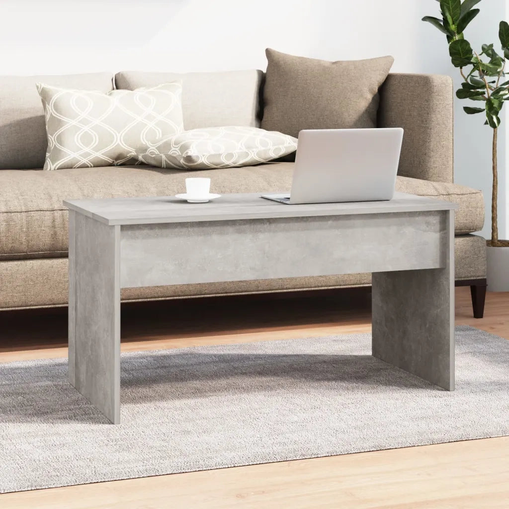 Tavolino Grigio Cemento 102x50,5x52,5 cm in Legno Multistrato 809633