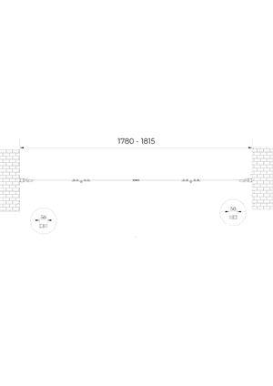 Porta doccia a libro soffietto pieghevole su due lati con apertura totale a 4 ante H 190 cromo trasparente  178-181,5 cm