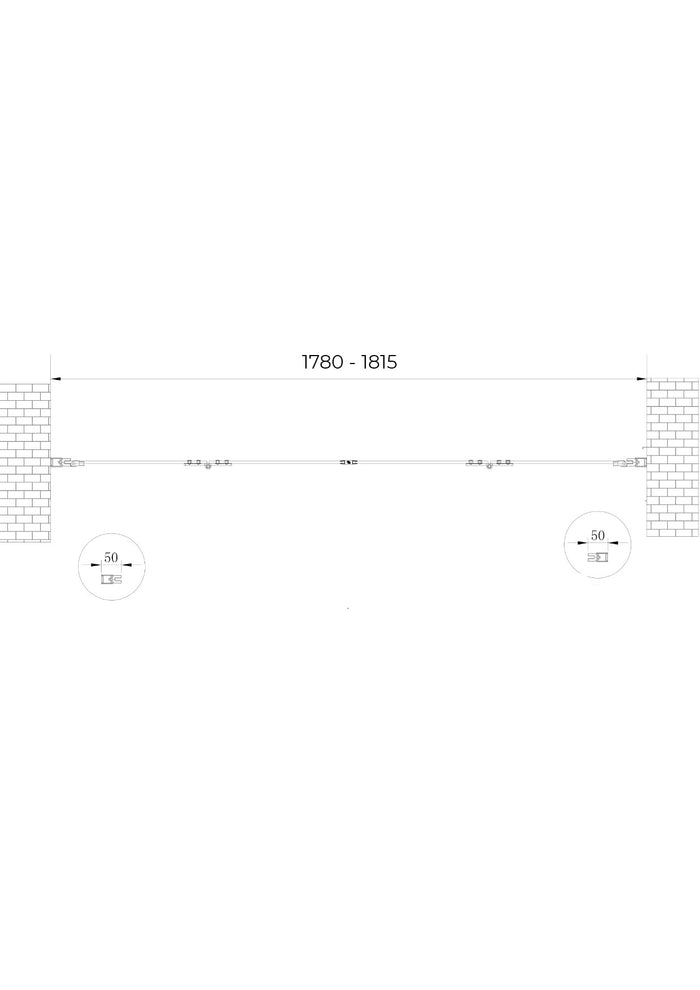 Porta doccia a libro soffietto pieghevole su due lati con apertura totale a 4 ante H 190 cromo trasparente  178-181,5 cm