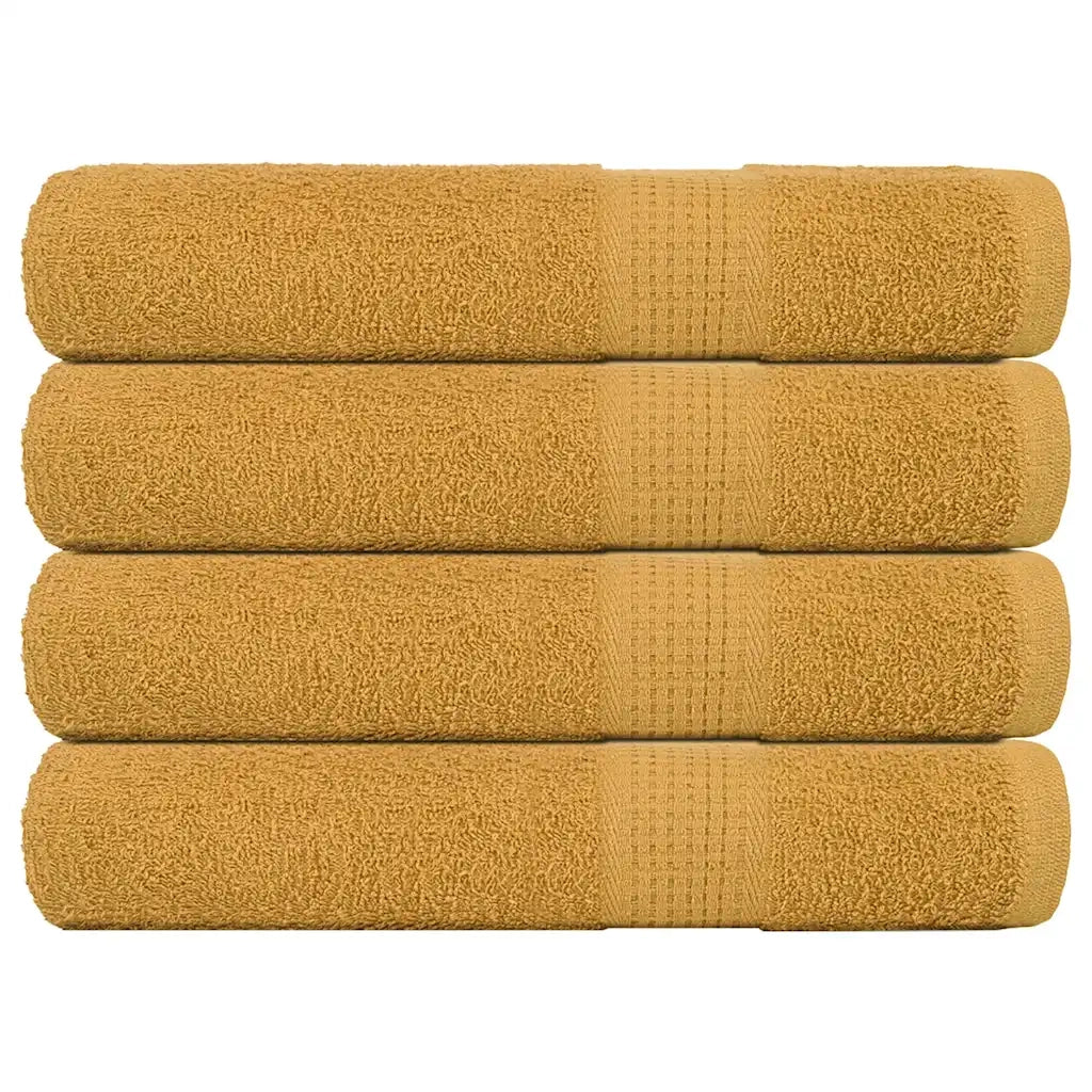 Asciugamani 4 pz Oro 100x200 cm 360 g/mÂ² 100% Cotone