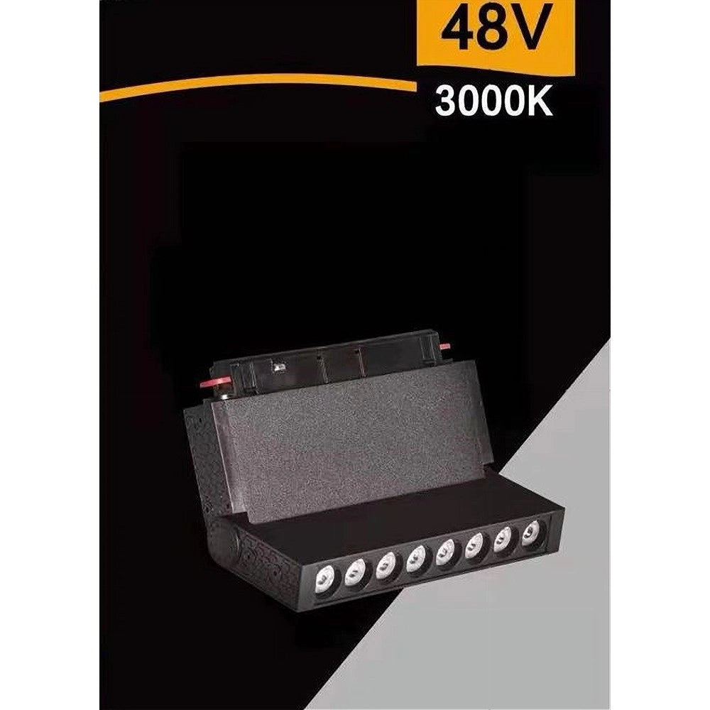 Trade Shop - Faretto Led 10 W Magnetico Rettangolare Per Binario 48v Luce 3000k 4000k Fr-r160 -