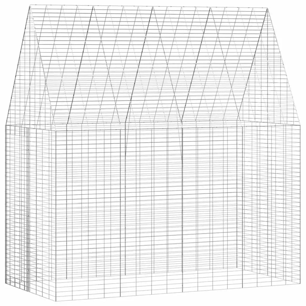 Gabbia per Conigli Argento 200 x 100 x 210 cm Acciaio zincato 42019241