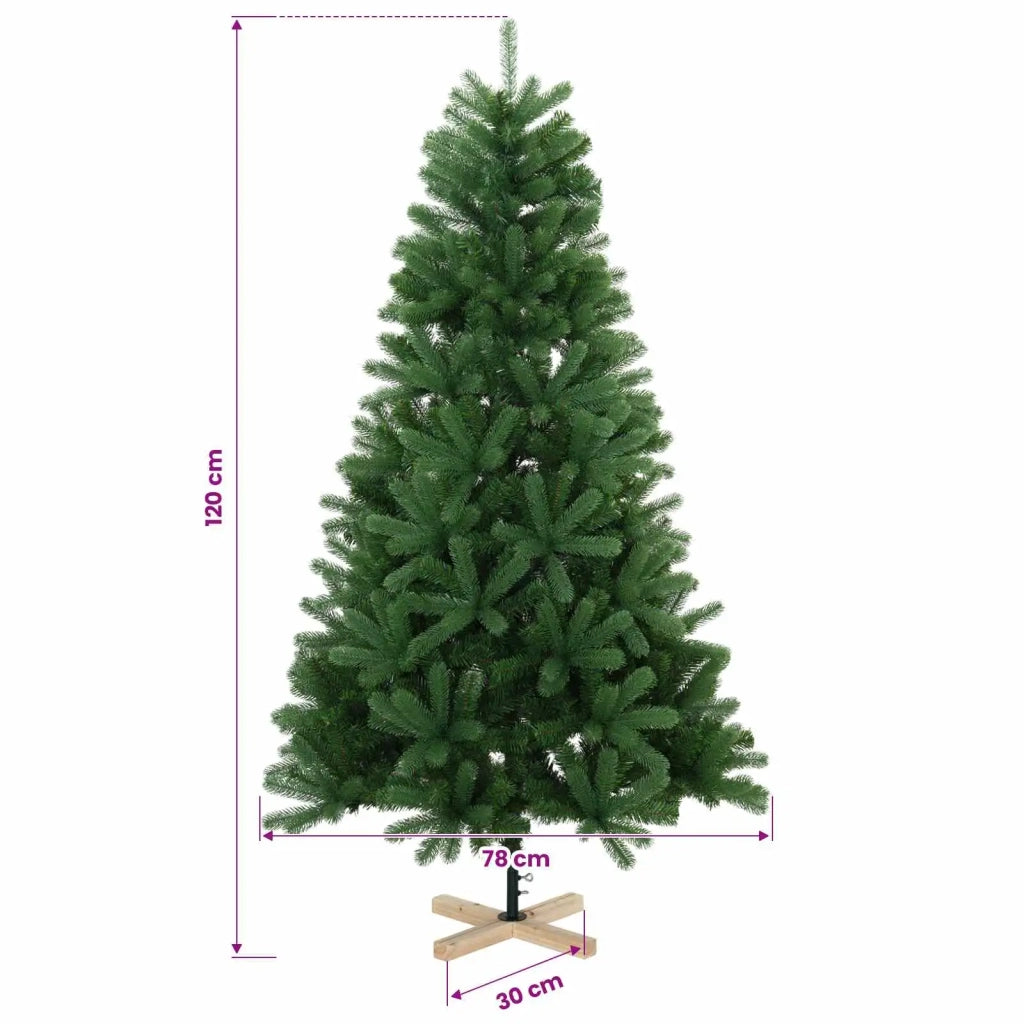 Albero di Natale artificiale 120 cm 150 LED Bianco caldo PVC 3461395
