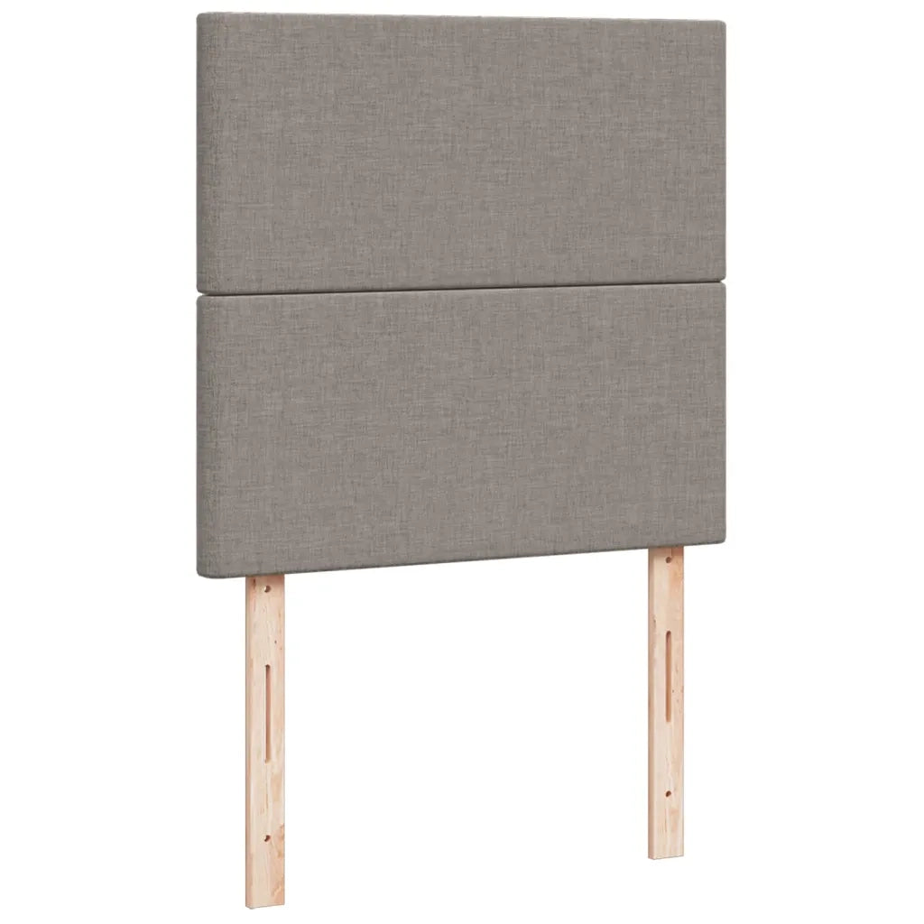 vidaXL Giroletto a Molle con Materasso Tortora 100x200 cm in Tessuto
