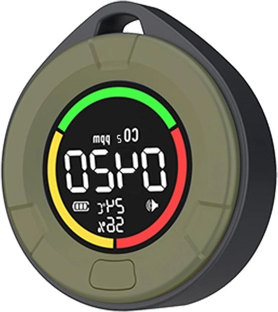 Metriko CO2 con aggiornamento di 2 secondi - Monitor CO2 molto preciso per casa, ufficio e serra, ricaricabile