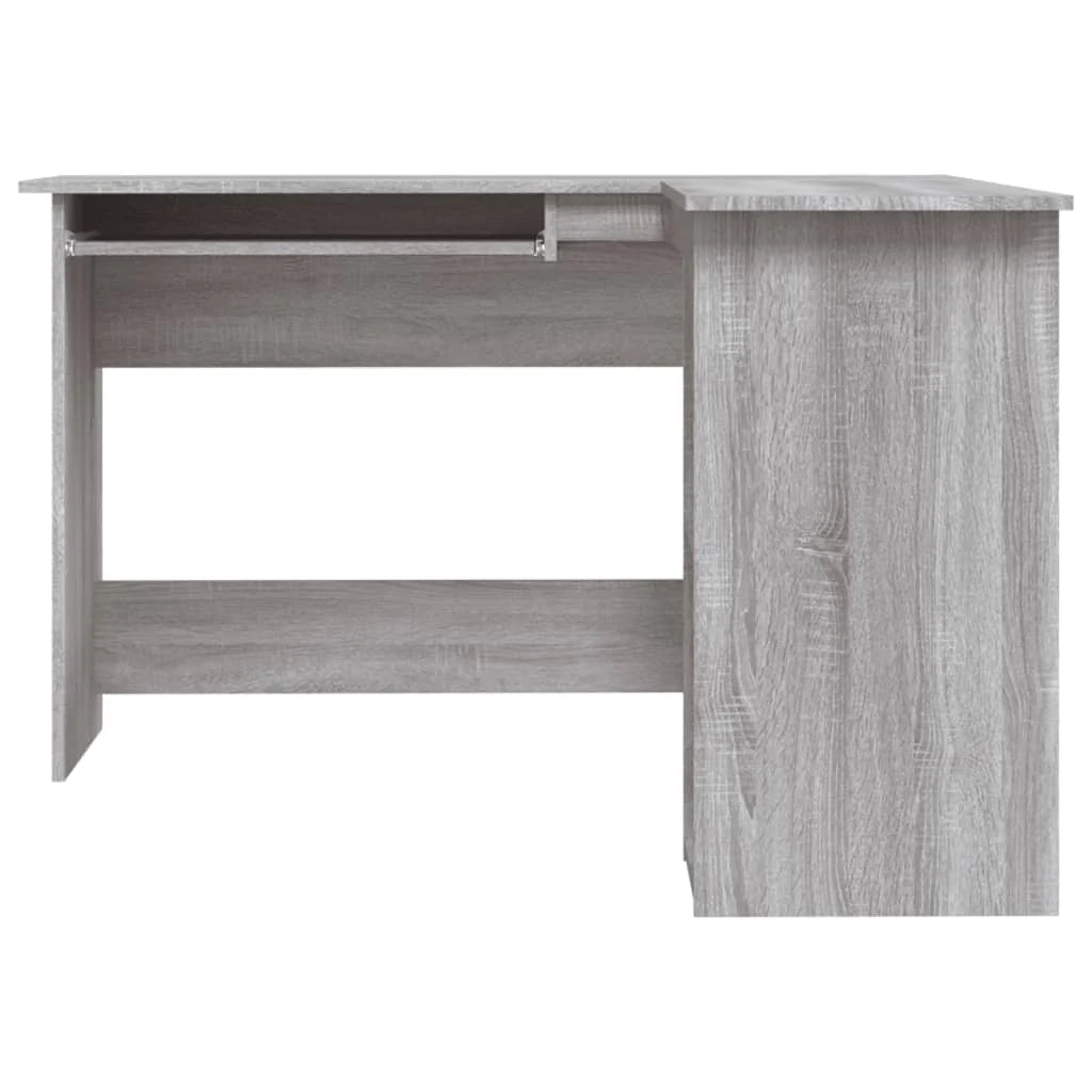 Scrivania angolare Sonoma postazione computer scrivania studio 120 x 140 x 75 cm legno ingegnerizzato grigio 02_0023694