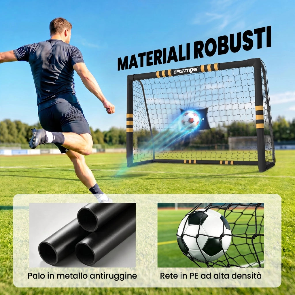 Porta da Calcio Portatile 240x160 cm con Imbottitura in Schiuma EPE