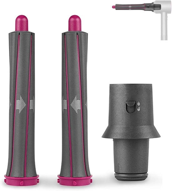 Krultang e Adattatore 30 mm, compatibile con Dyson Supersonic e Airwrap Styler, trasforma il phon in un krultang, 2 krultangen