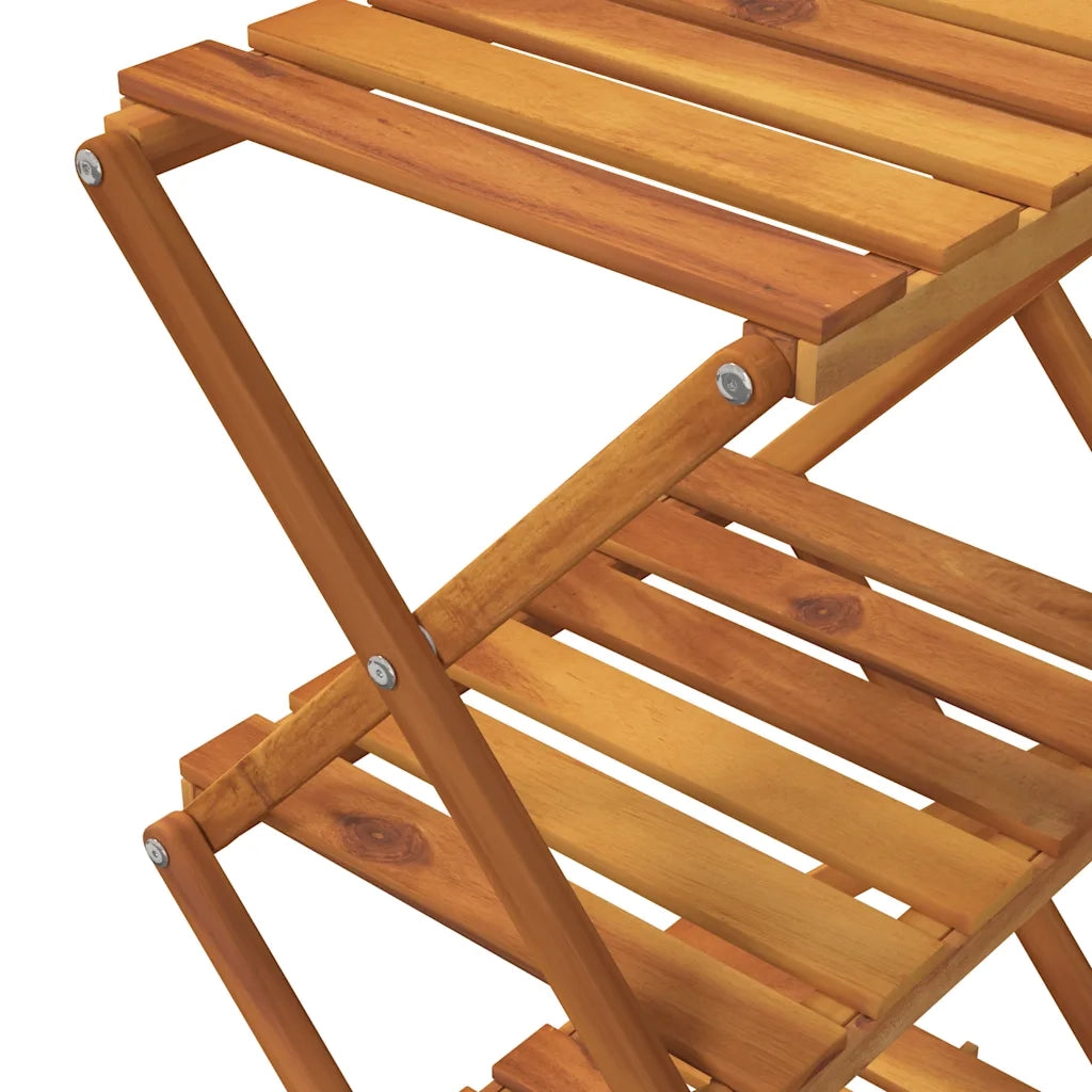 Scaffale Pieghevole 3 Ripiani Marrone 70x31x63 Massello Acacia 153329