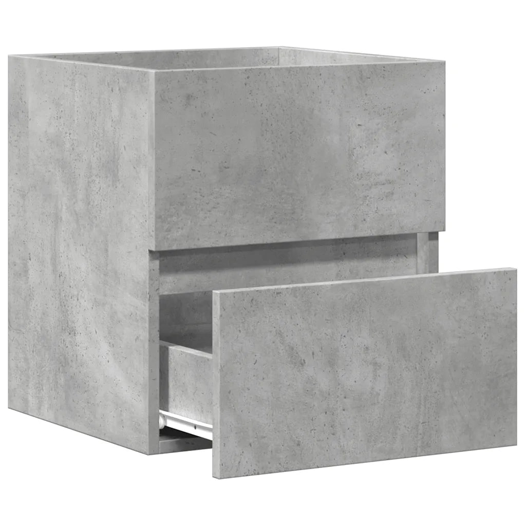 vidaXL Mobile Lavabo Grigio Cemento 41x38,5x45 cm in Legno Multistrato