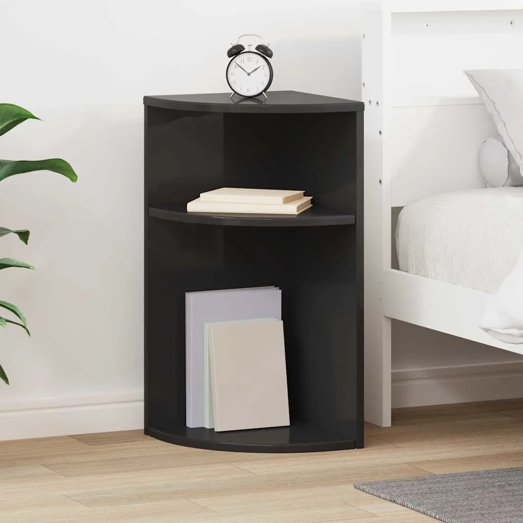 Tavolino | Tavolo laterale Nero 29,6 x 29,6 x 60 cm Legno multistrato