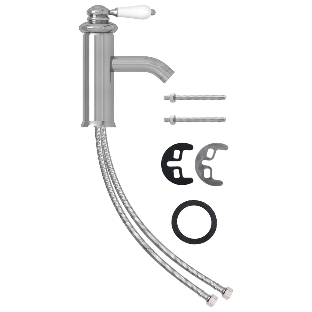 Rubinetto per lavabo da bagno argento 13 x 18 cm 02_0003515