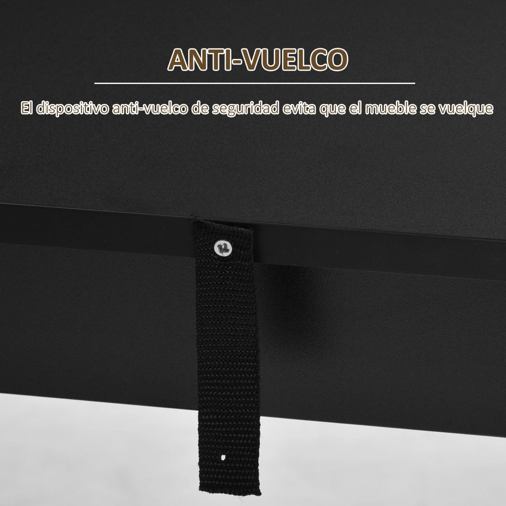 Tavolo da bar ¨C zephmum ¨C nero, metallo, legno, 112x57x106 cm