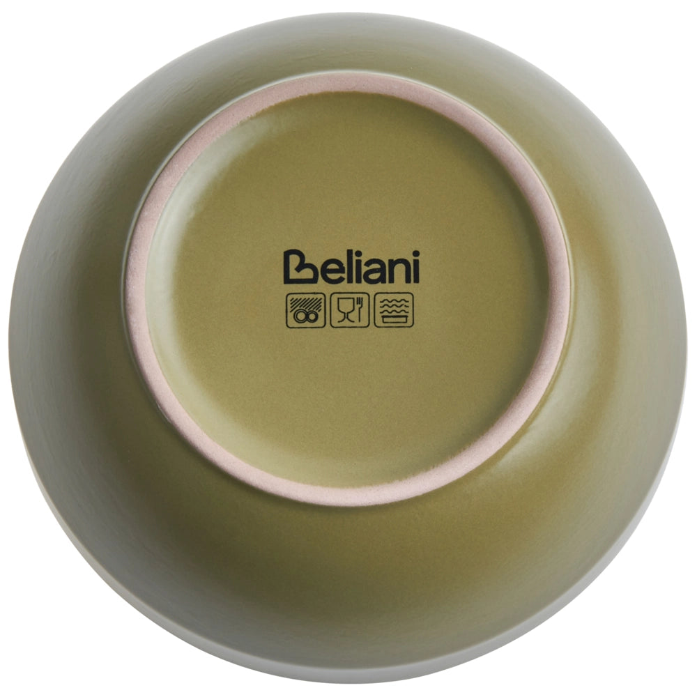 Servizio da tavola 16 pezzi in gres beige e blu elegante per cucina e sala da pranzo con finitura smaltata colorata per 4 persone