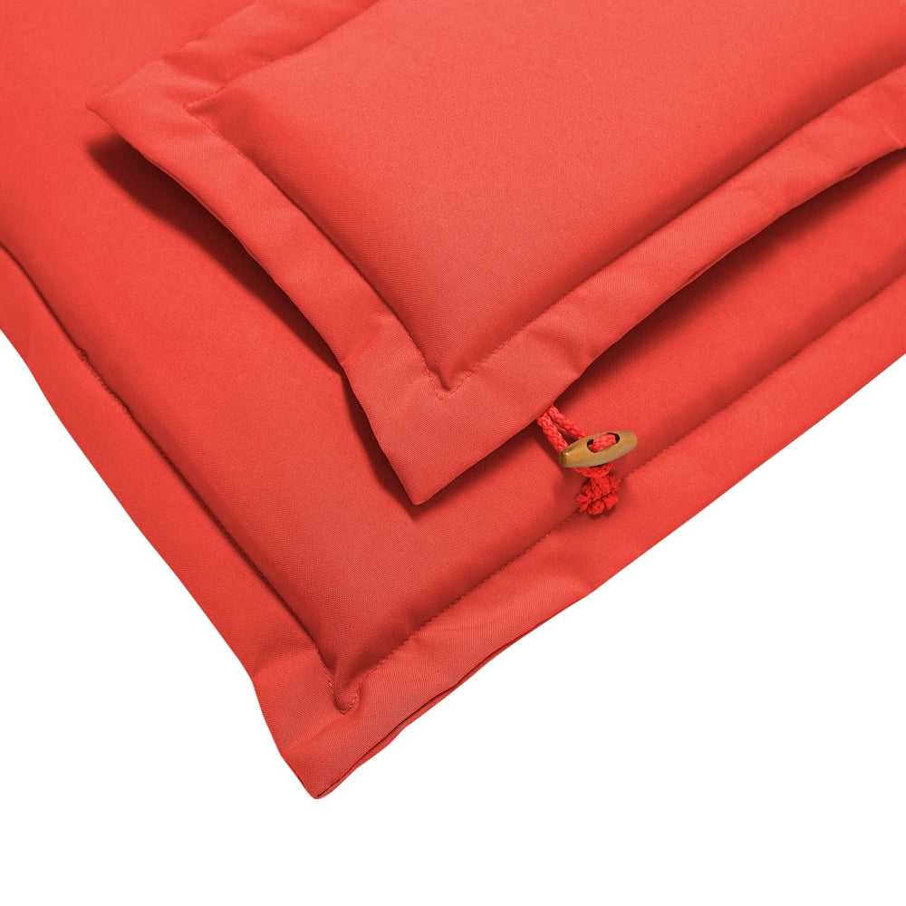 Cuscino per sedia da giardino Cuscino per schienale in poliestere rosso Design moderno Cuscino per esterni