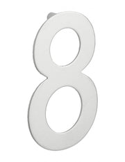 Numero civico 8 in acciaio inox 304, altezza 100 mm, con distanziatori – THIRARD