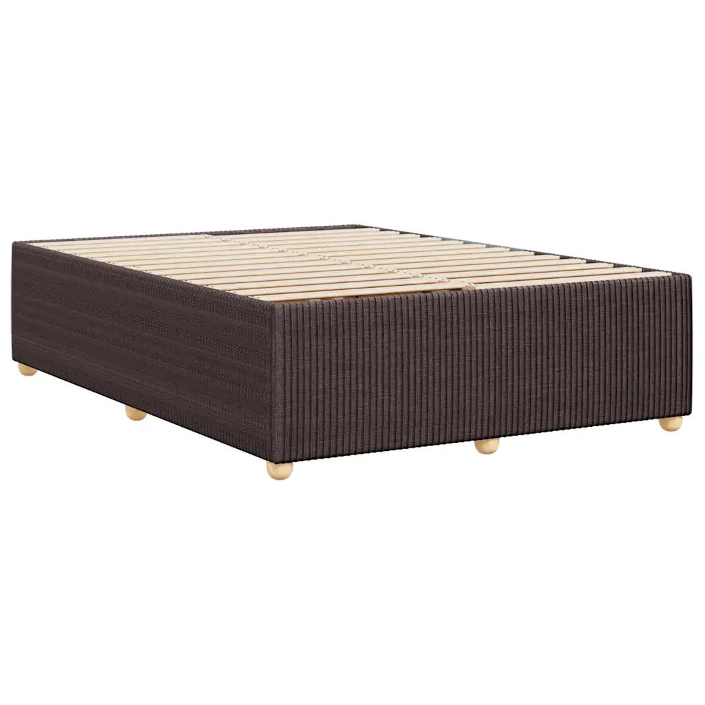 vidaXL Giroletto senza Materasso Marrone Scuro 140x190 cm Tessuto