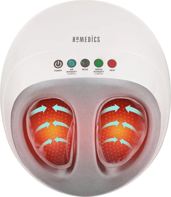 Apparecchio per massaggi Shiatsu ai piedi con funzione di riscaldamento e compressione aereosa - Riduce il dolore alla fascia plantare, riduce lo stress e stimola i piedi stanchi
