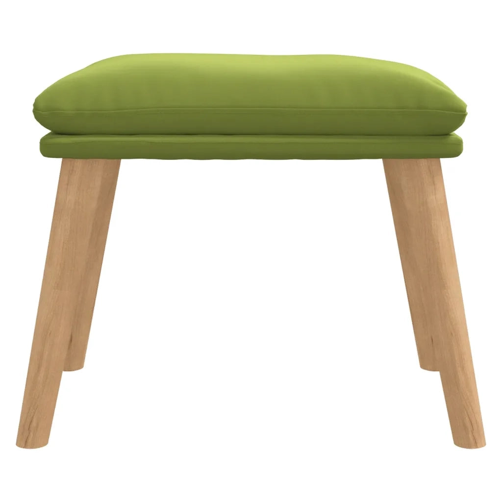 vidaXL Poggiapiedi Verde Chiaro 45x29,5x35 cm in Velluto