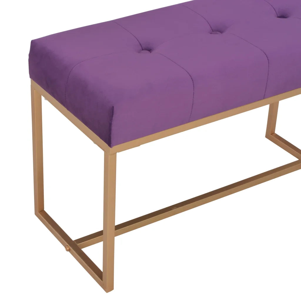 Panca 80 cm in Velluto Viola 247557
