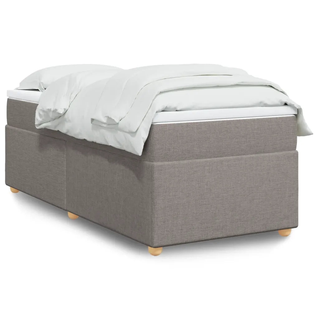 Giroletto a Molle con Materasso-Struttura Letto Tortora 80x200 cm inTessuto 962406