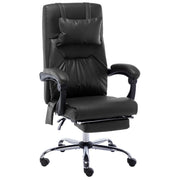 Sedia da ufficio/poltrona/studio/sedia per computer/sedia da massaggio in similpelle nera 02_0024018
