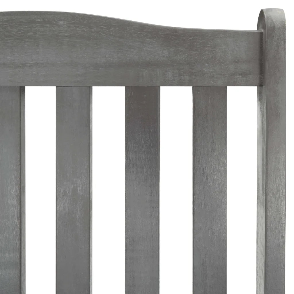 Sedia a Dondolo con Cuscini Grigia in Legno Massello di Acacia cod mxl 75550