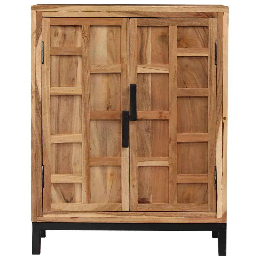 Buffet credenza mobiletto consolle mobile contenitore legno massello di acacia 76 cm marrone 4402190