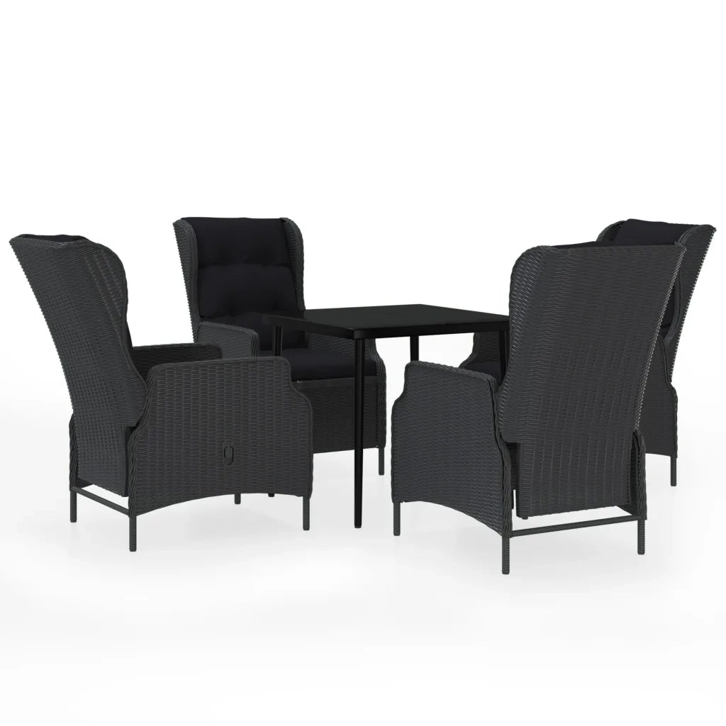 Set Mobili da Pranzo per Giardino 5 pz Grigio Scuro cod mxl 41008
