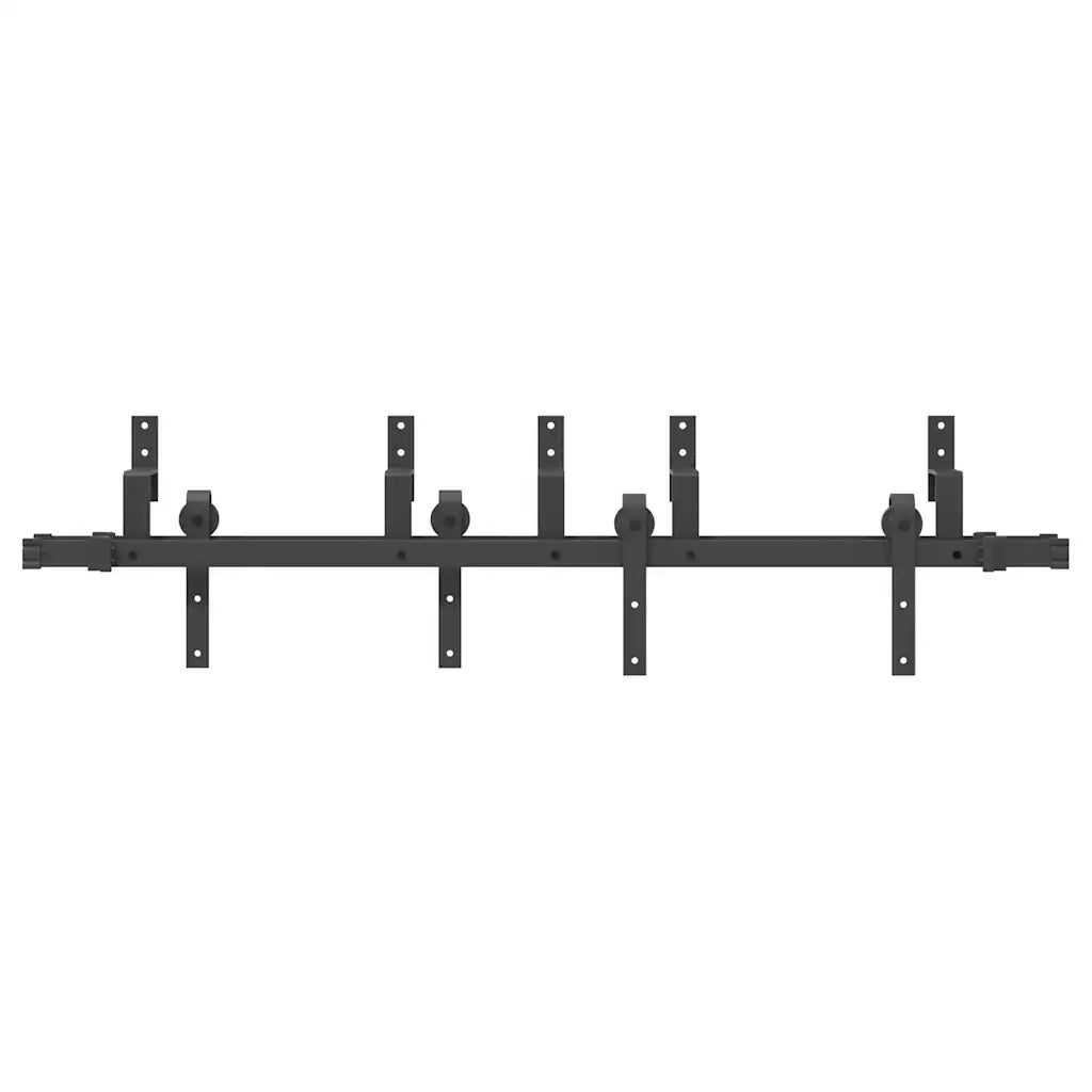 Kit di Binari per Porte Scorrevoli 152,5 cm Acciaio Nero CFW6447400