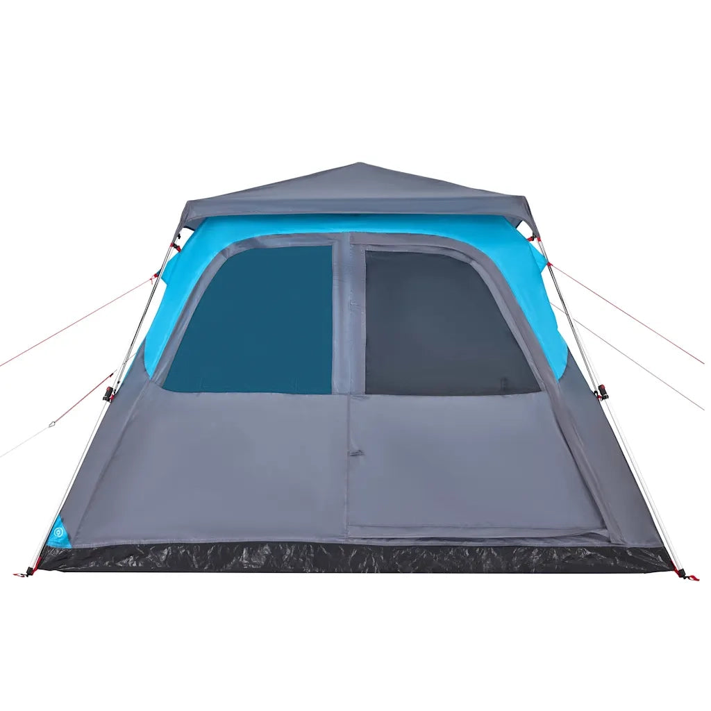 Tenda Familiare a Cupola 6 Persone-Tenda da campeggio Blu a Rilascio Rapido