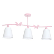 Plafoniera Milagro Alice Pink 3 luci E14 bianco metallo