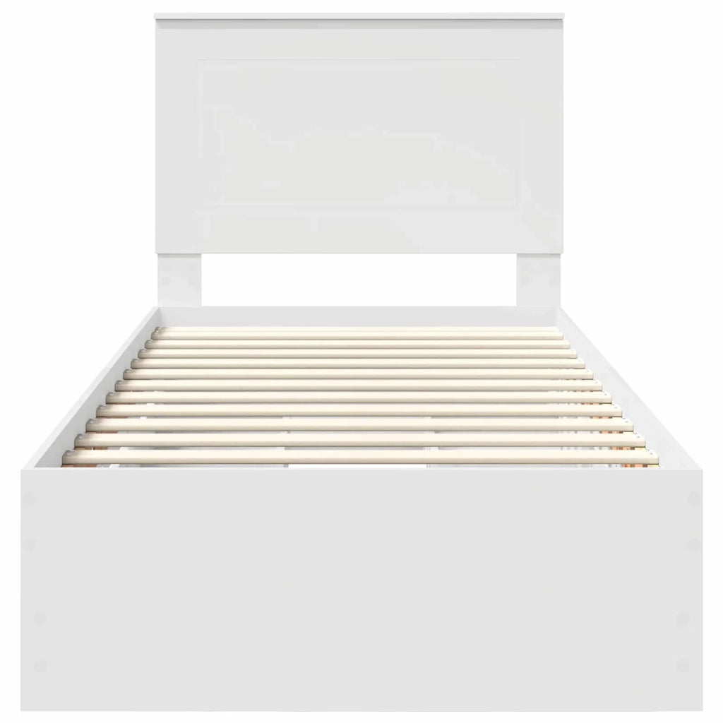Struttura del letto Bianco 75 x 190 cm Legno Ingegnerizzato