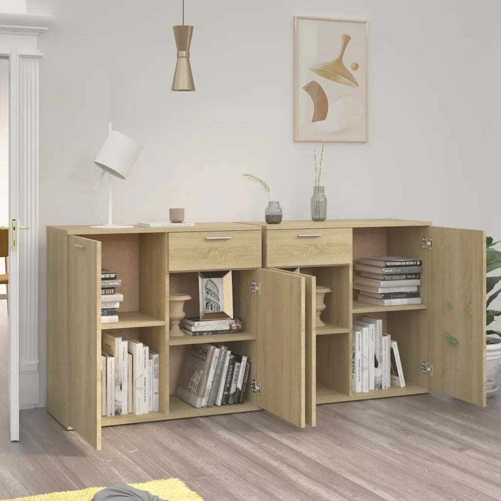 Credenza-Buffet-Armadio da cucina Rovere Sonoma 160x36x75 cm in Legno Multistrato