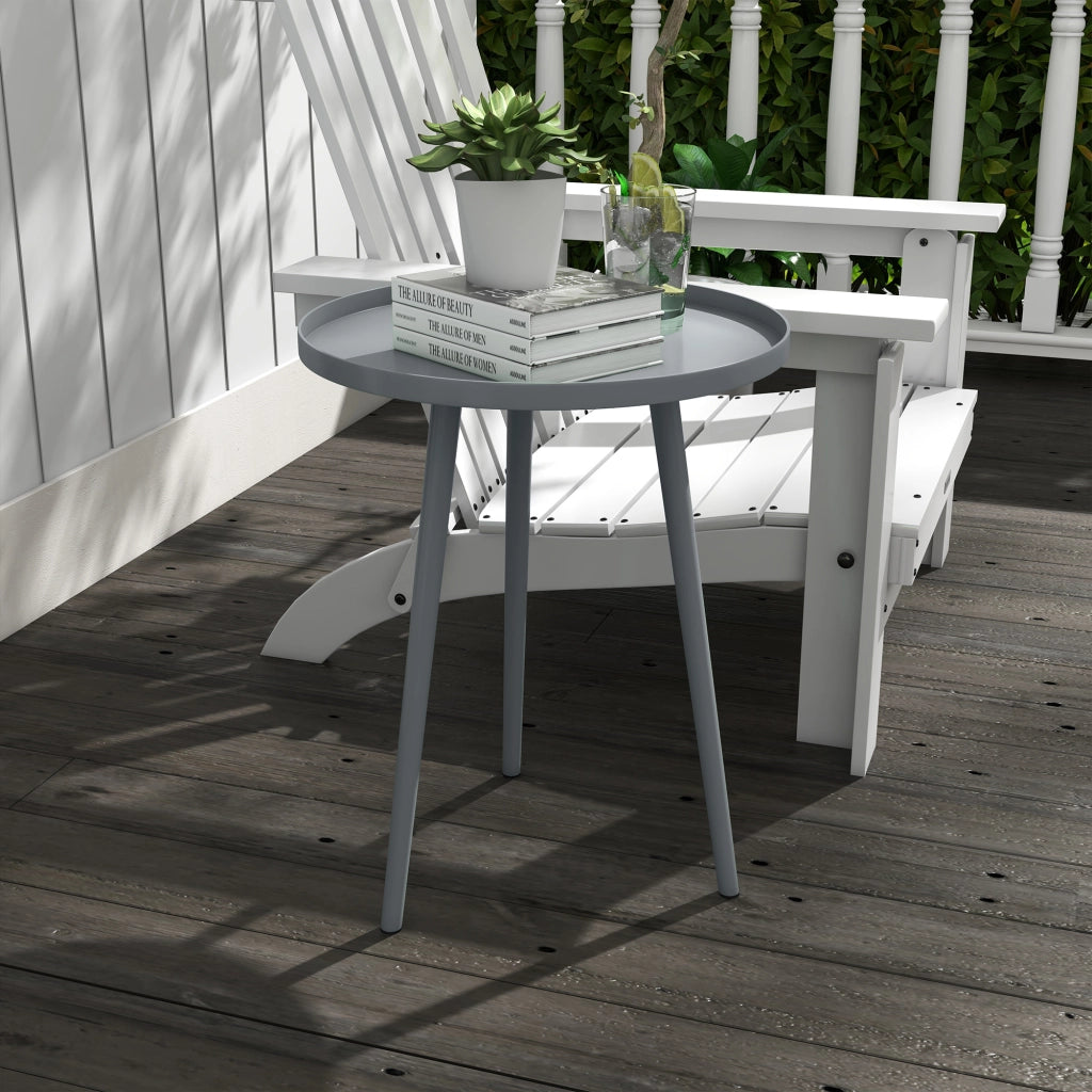 Tavolino da caff¨¨ ¨C zephmum ¨C Grigio, Acciaio, 40x40x50 cm