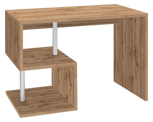 Scrivania con 2 Ripiani 100x50x77,5 cm Esse Quercia Wotan