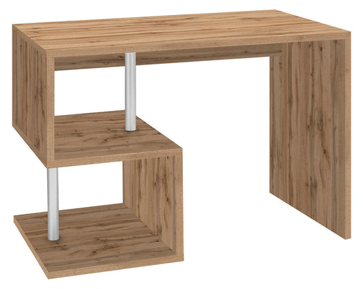 Scrivania con 2 Ripiani 100x50x77,5 cm Esse Quercia Wotan