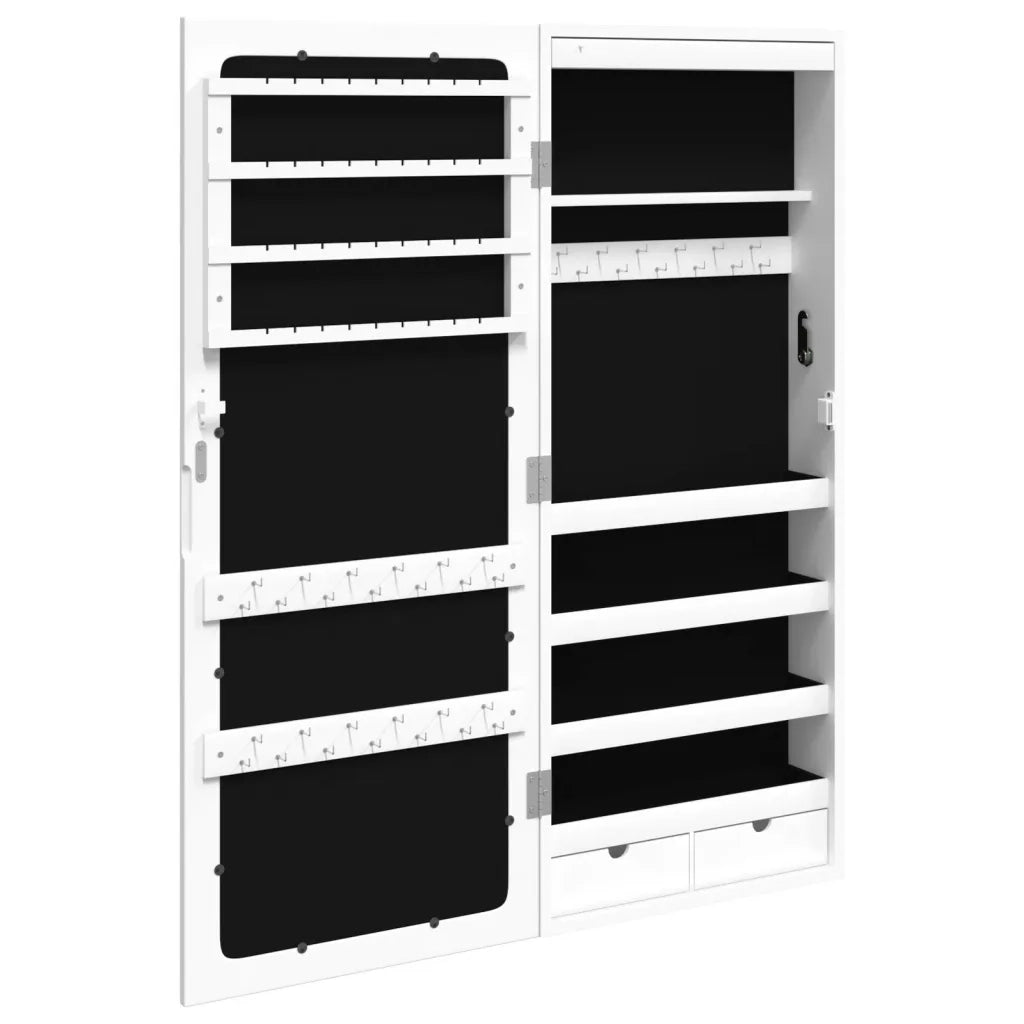 Armadio Portagioie a Specchio con Luci LED a Parete Bianco CFW6276362