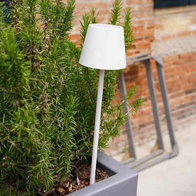 Zafferano Lampada con picchetto Poldina Pro Grigio Scuro, Portatile, Ricaricabile, Dimmerabile, Controllo Touch, Alta Protezione, Altezza Modulabile