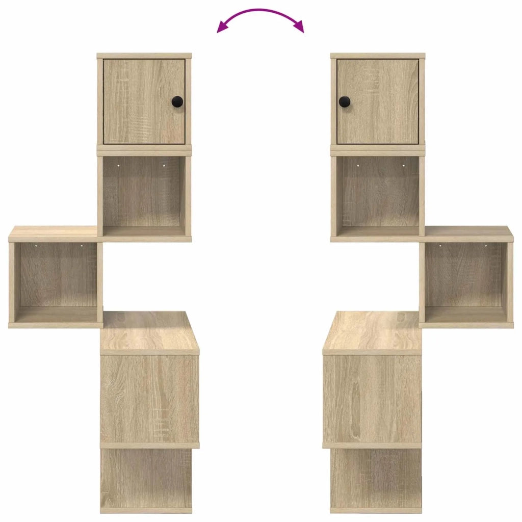 Mensola Angolare da Parete Rovere Sonoma 48 x 48 x 120 cm 8012230