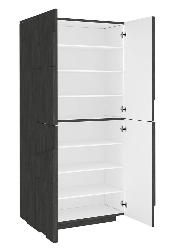 Scarpiera 4 Ante Battenti 81,2x39,2x167,6 cm Ping Ardesia